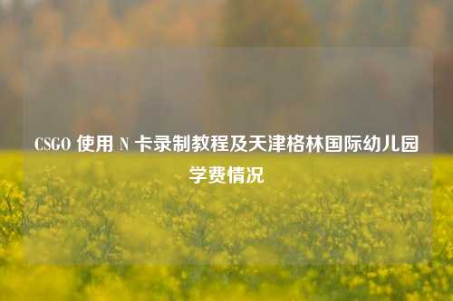 CSGO 使用 N 卡录制教程及天津格林国际幼儿园学费情况