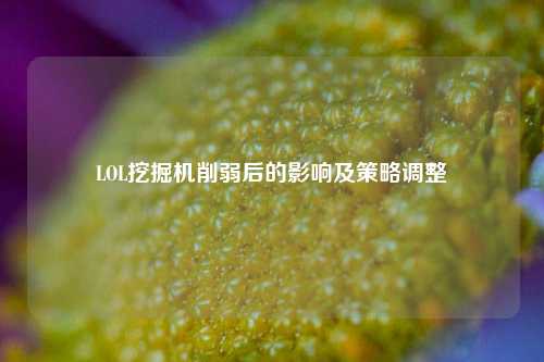 LOL挖掘机削弱后的影响及策略调整