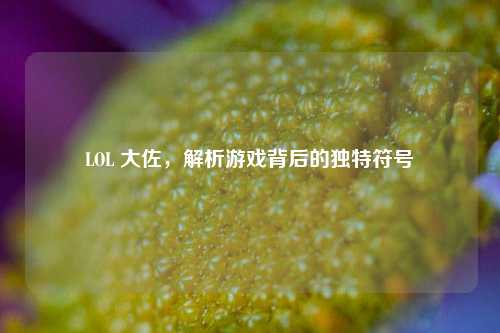 LOL 大佐,解析游戏背后的独特符号