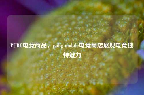 PUBG电竞商品,pubg mobile电竞商店展现电竞独特魅力