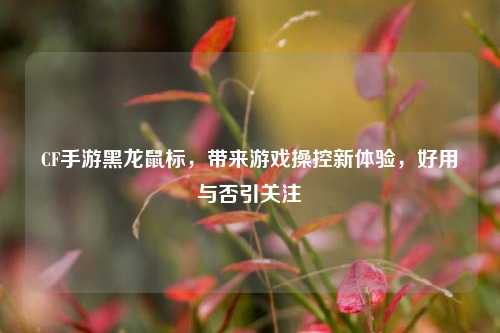 CF手游黑龙鼠标,带来游戏操控新体验,好用与否引关注