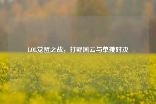 LOL觉醒之战，打野风云与单挑对决