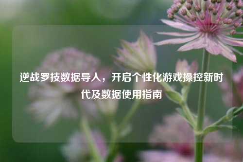 逆战罗技数据导入，开启个性化游戏操控新时代及数据使用指南