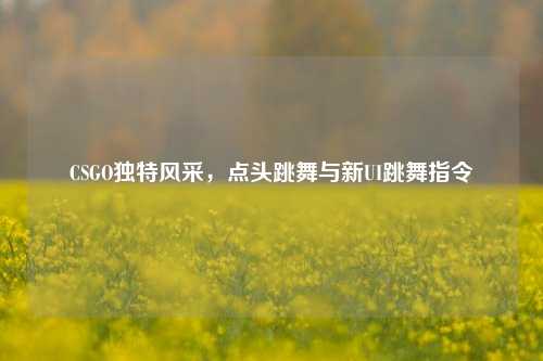 CSGO独特风采，点头跳舞与新UI跳舞指令