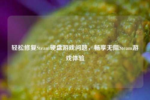 轻松修复Steam硬盘游戏问题，畅享无阻Steam游戏体验