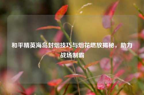 和平精英海岛封烟技巧与烟花燃放揭秘,助力战场制霸
