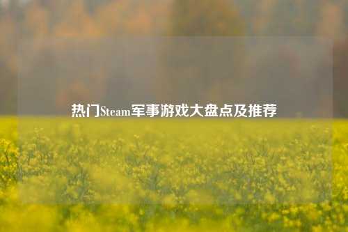 热门Steam军事游戏大盘点及推荐