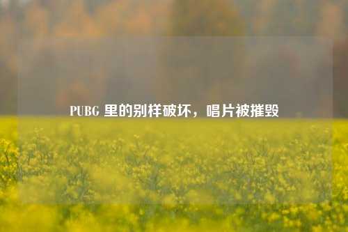 PUBG 里的别样破坏,唱片被摧毁