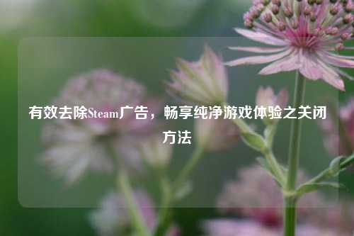 有效去除Steam广告，畅享纯净游戏体验之关闭方法