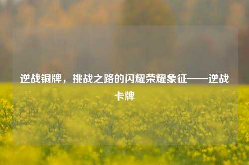 逆战铜牌，挑战之路的闪耀荣耀象征——逆战卡牌