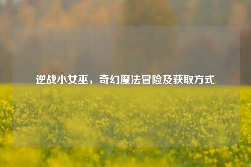 逆战小女巫,奇幻魔法冒险及获取方式