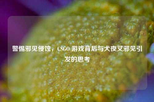 警惕邪见侵蚀,CSGO 游戏背后与犬夜叉邪见引发的思考